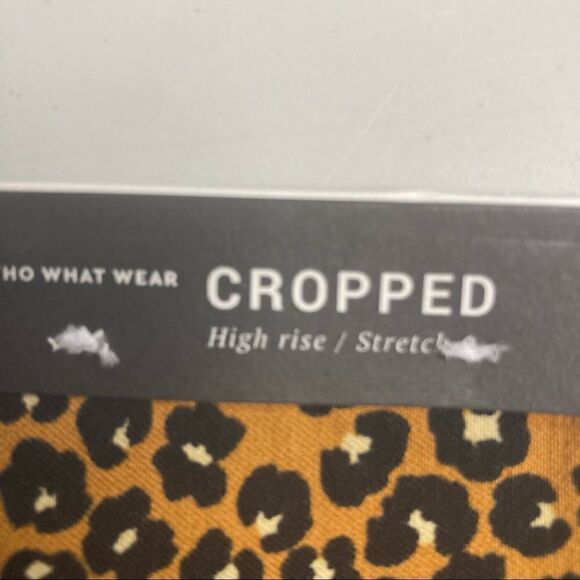 WHO WHAT WEAR,Animal Print,Cropped,High Rise, Stretch Pants,Size 4,New With Tags - Picture 4 of 11
